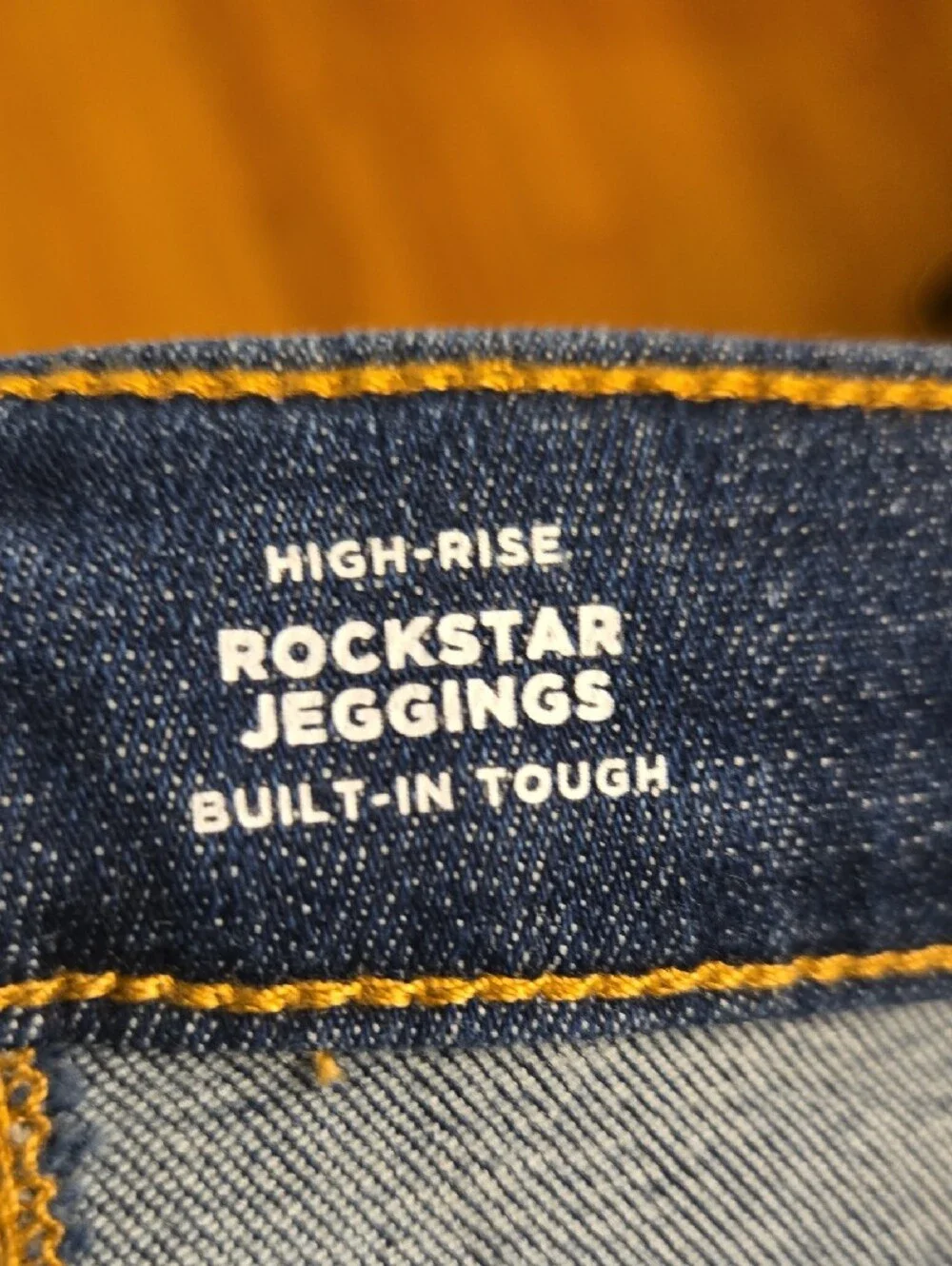 Old Navy Dark Blue Distressed Rock Star Jeggings